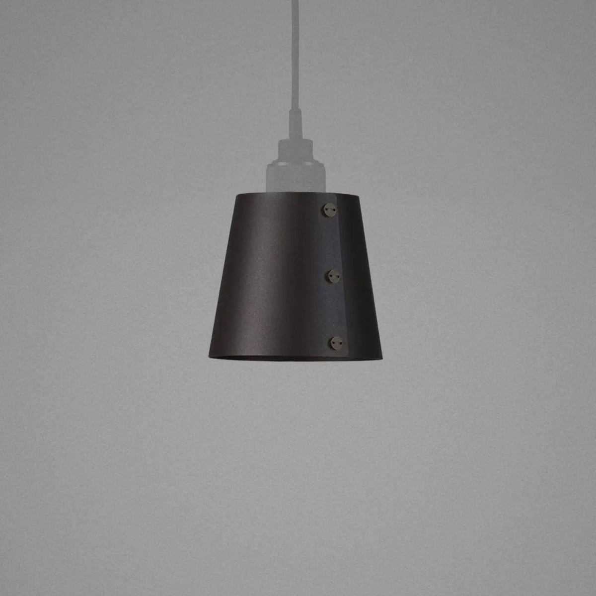 Abat-jour seul en acier thermolaqué, graphite ou gris clair