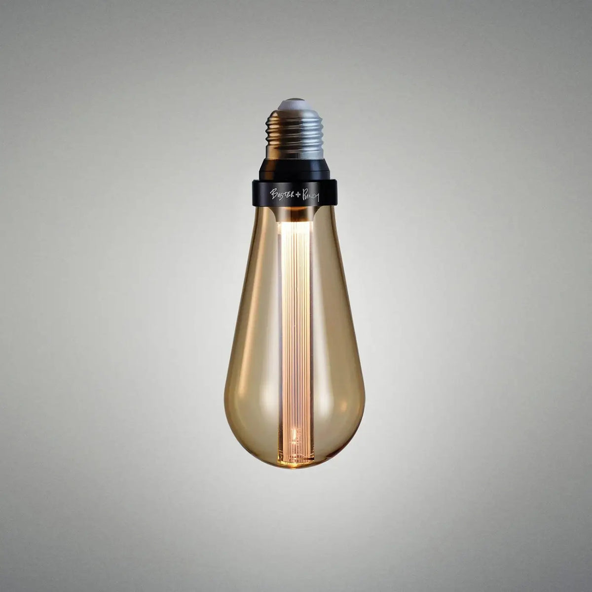 Ampoule LED E27 décorative à conduit en résine, 17 cm, 3 teintes, doré