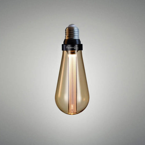 Ampoule LED E27 décorative à conduit en résine, 17 cm, 3 teintes, doré