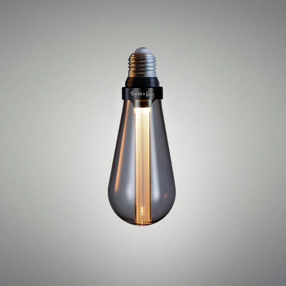 Ampoule LED E27 décorative à conduit en résine, 17 cm, 3 teintes, gris