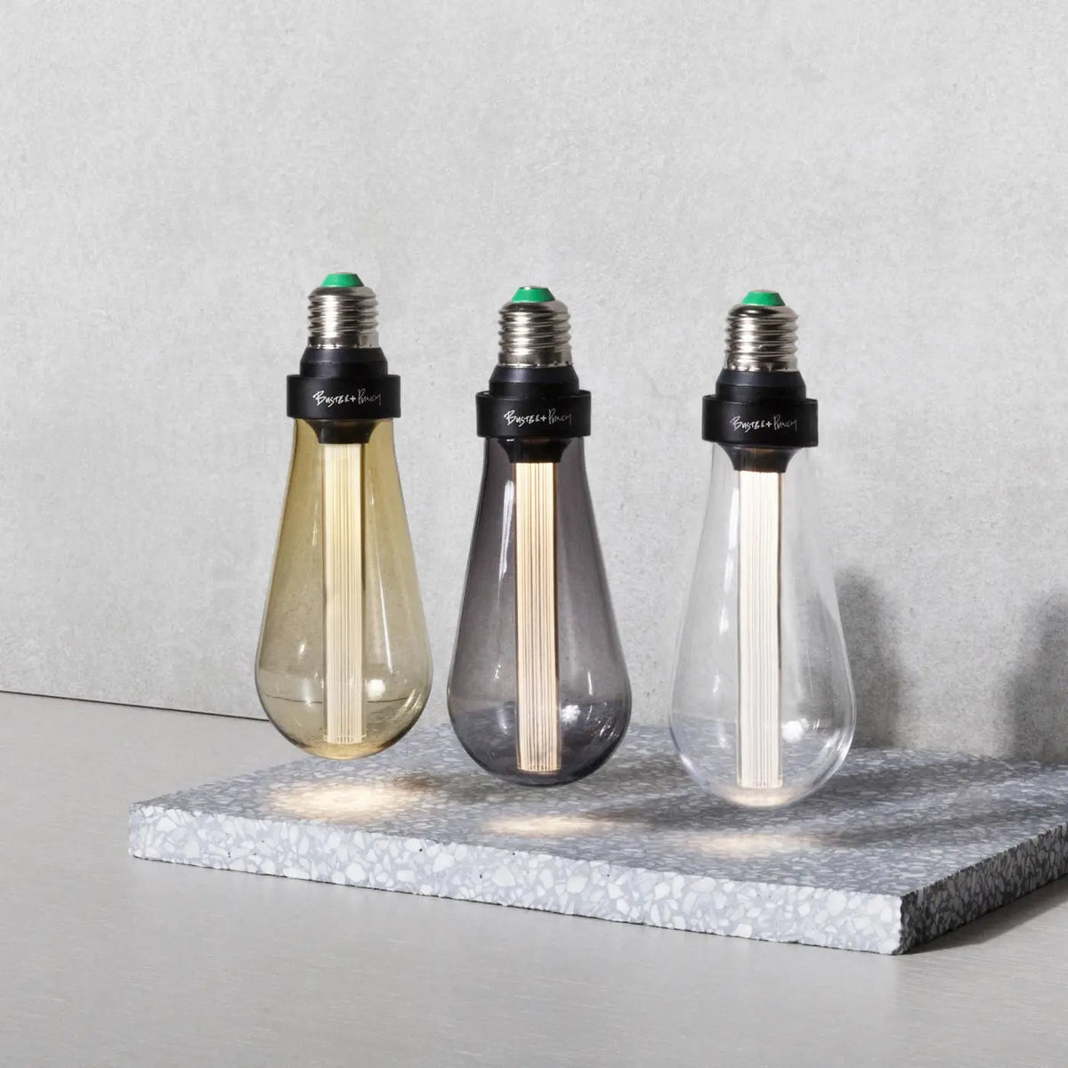 Ampoule LED E27 décorative à conduit en résine, 17 cm, 3 teintes