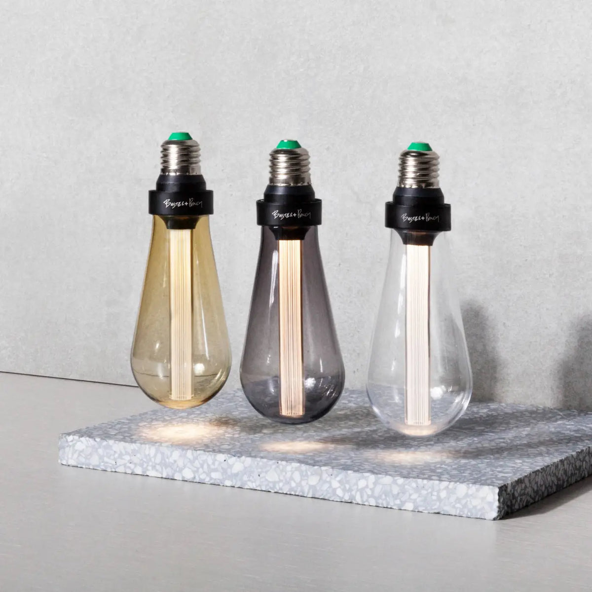 Ampoule LED E27 décorative à conduit en résine, 17 cm, 3 teintes