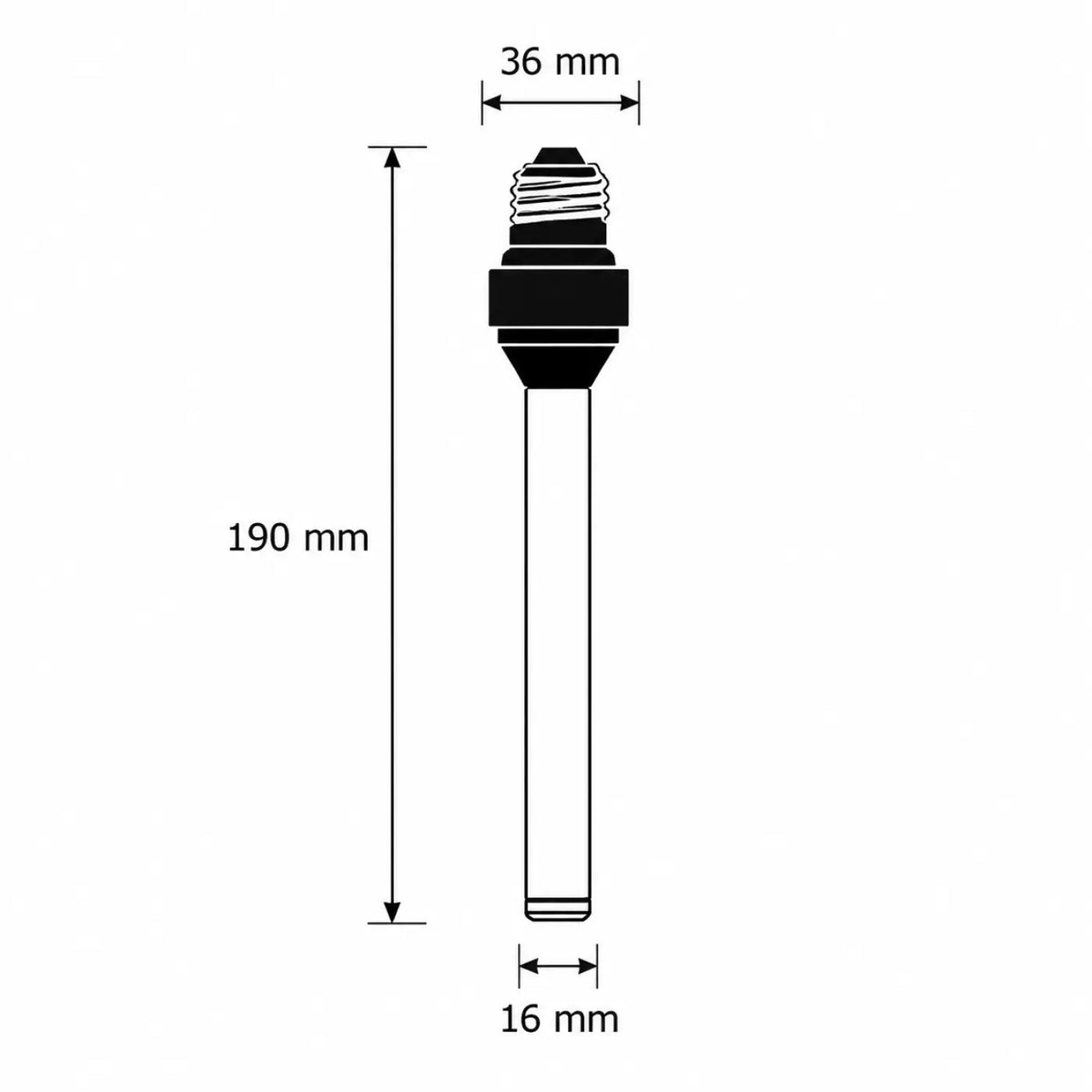 Ampoule LED E27 allongée teinte fumée, 5 W, blanc chaud 2700 K