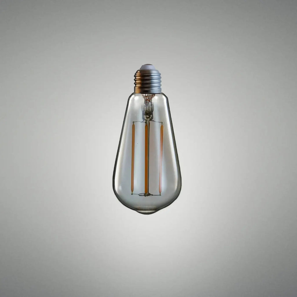 Ampoule LED E27 en forme de goutte, verre ambré, blanc chaud