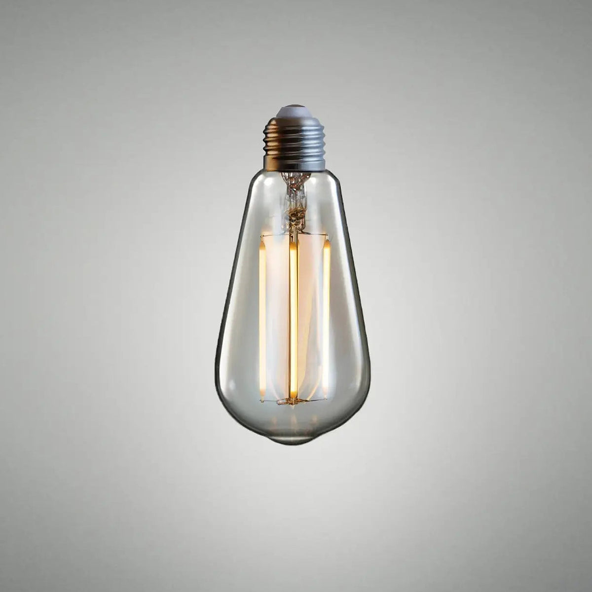 Ampoule LED E27 en forme de goutte, verre ambré, blanc chaud