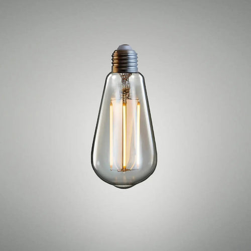 Ampoule LED E27 en forme de goutte, verre ambré, blanc chaud
