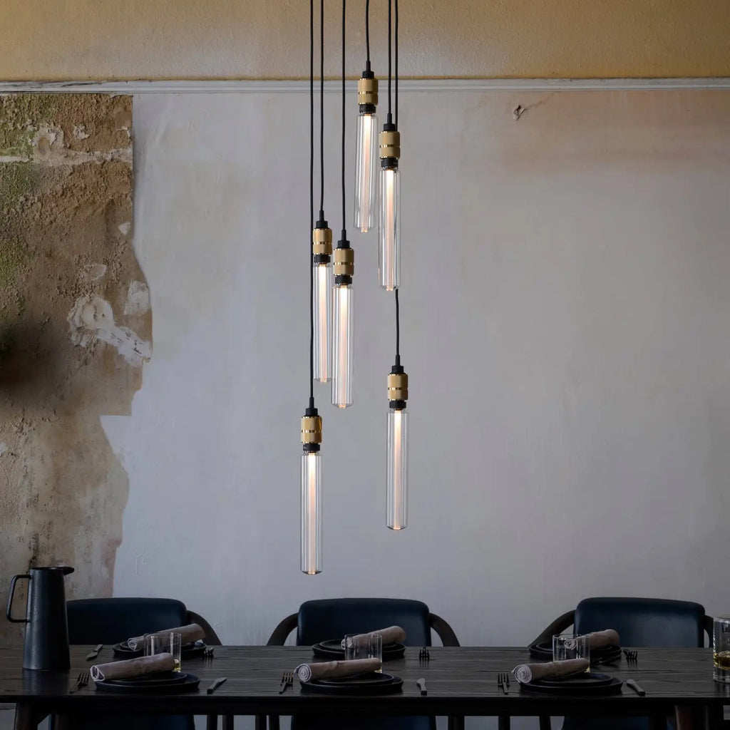 Ampoule LED tube E27 transparente de 35 cm, conduit en résine