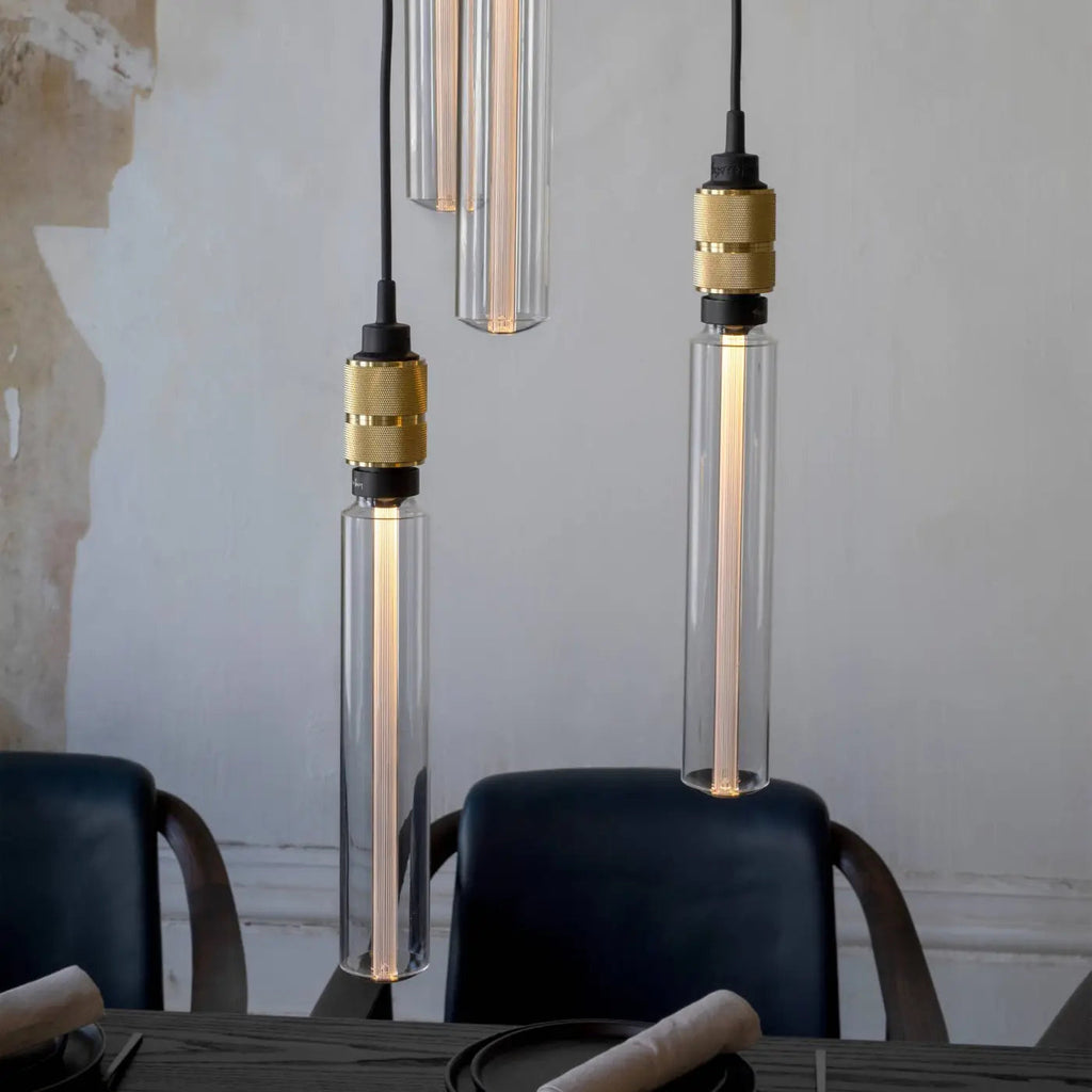 Ampoule LED tube E27 transparente de 35 cm, conduit en résine