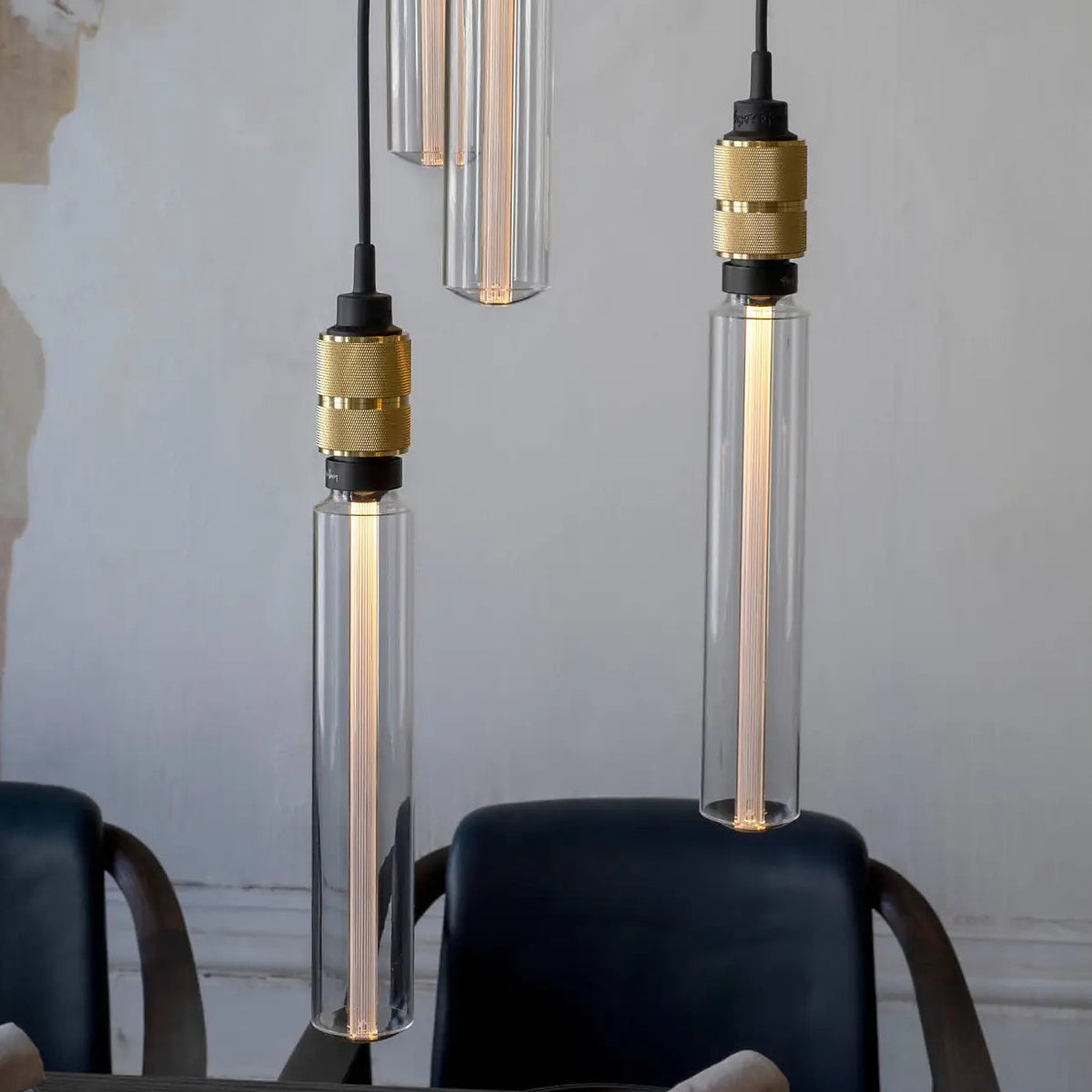 Ampoule LED tube E27 transparente de 35 cm, conduit en résine