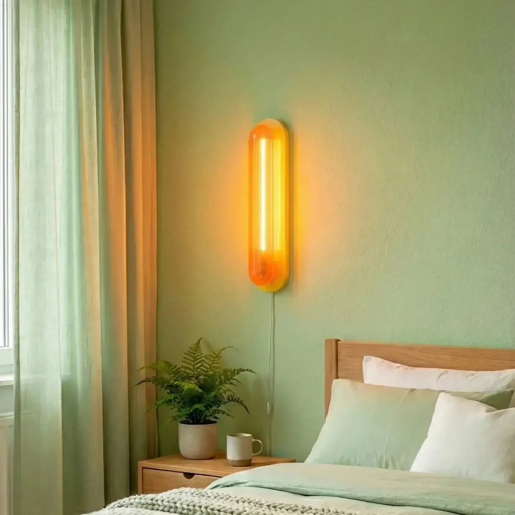 Applique murale pop en acrylique bicolore, ampoule LED fournie