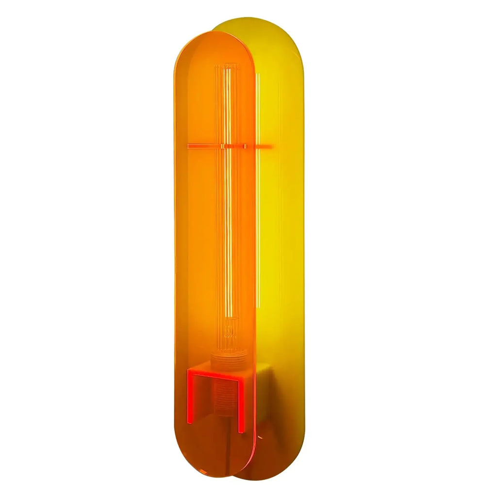 Applique murale pop en acrylique bicolore, ampoule LED fournie, orange