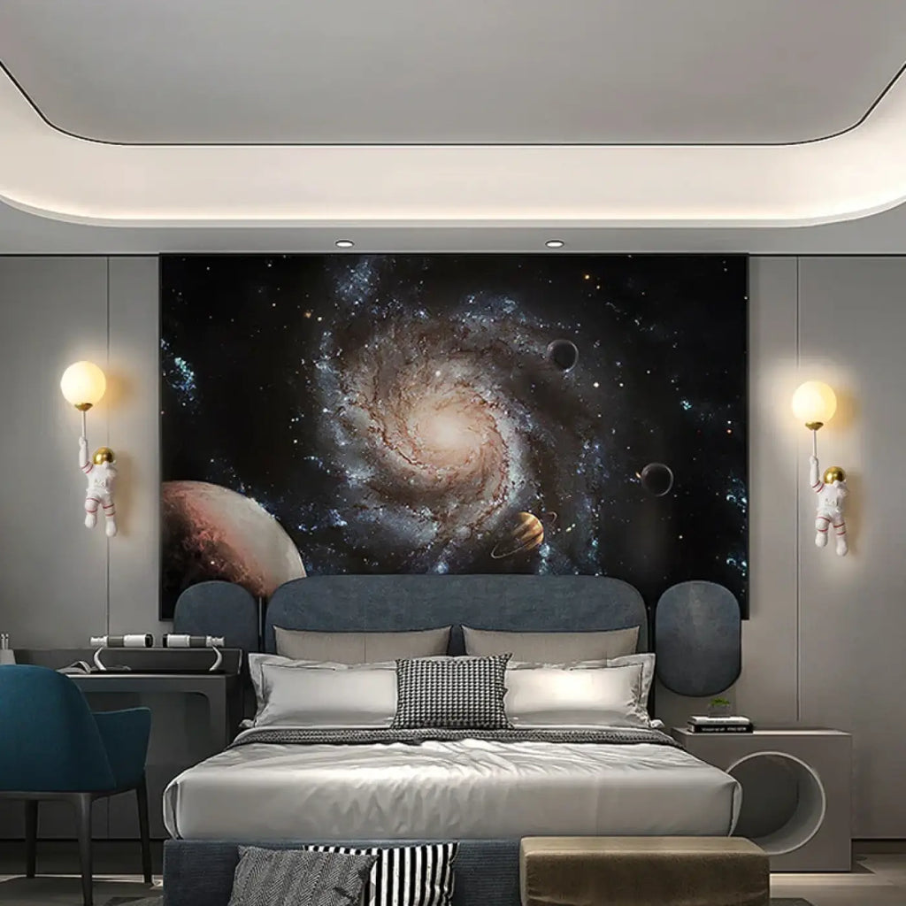 Applique murale astronaute avec sphère lumineuse, 4 modèles
