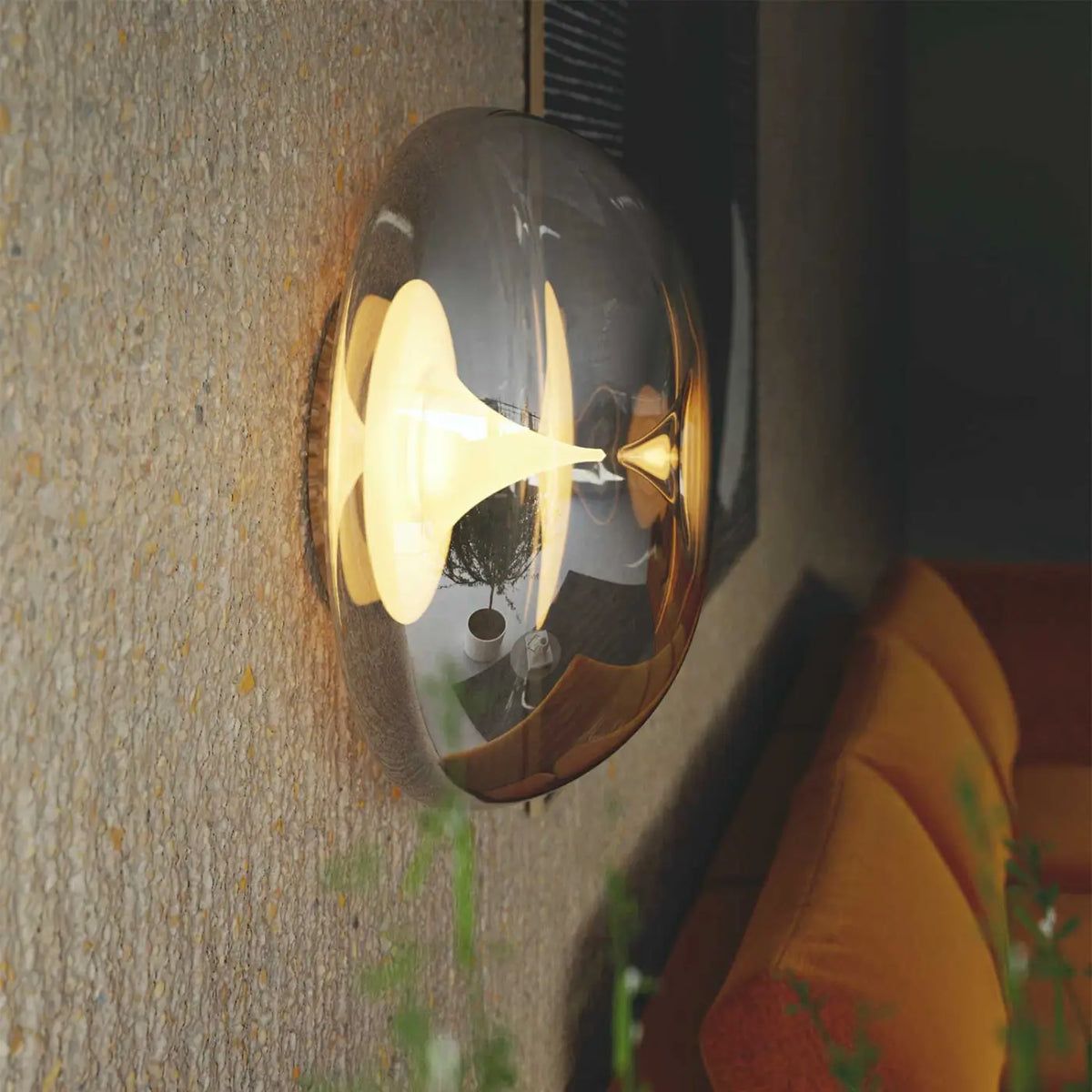 Applique murale double disque en verre sablé, 30, 40 ou 50 cm