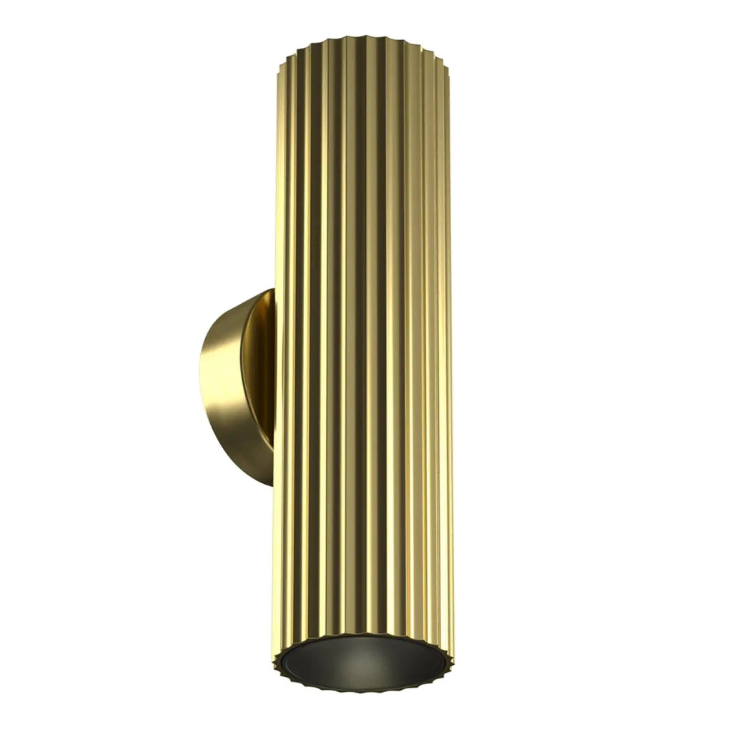 Applique cylindre cannelé double faisceau, aluminium, GU10