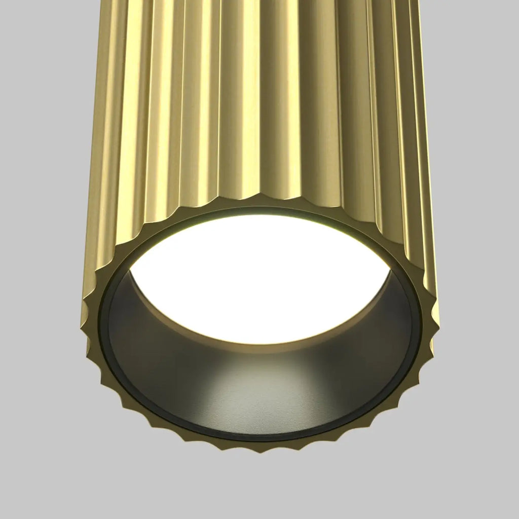 Applique cylindre cannelé double faisceau, aluminium, GU10