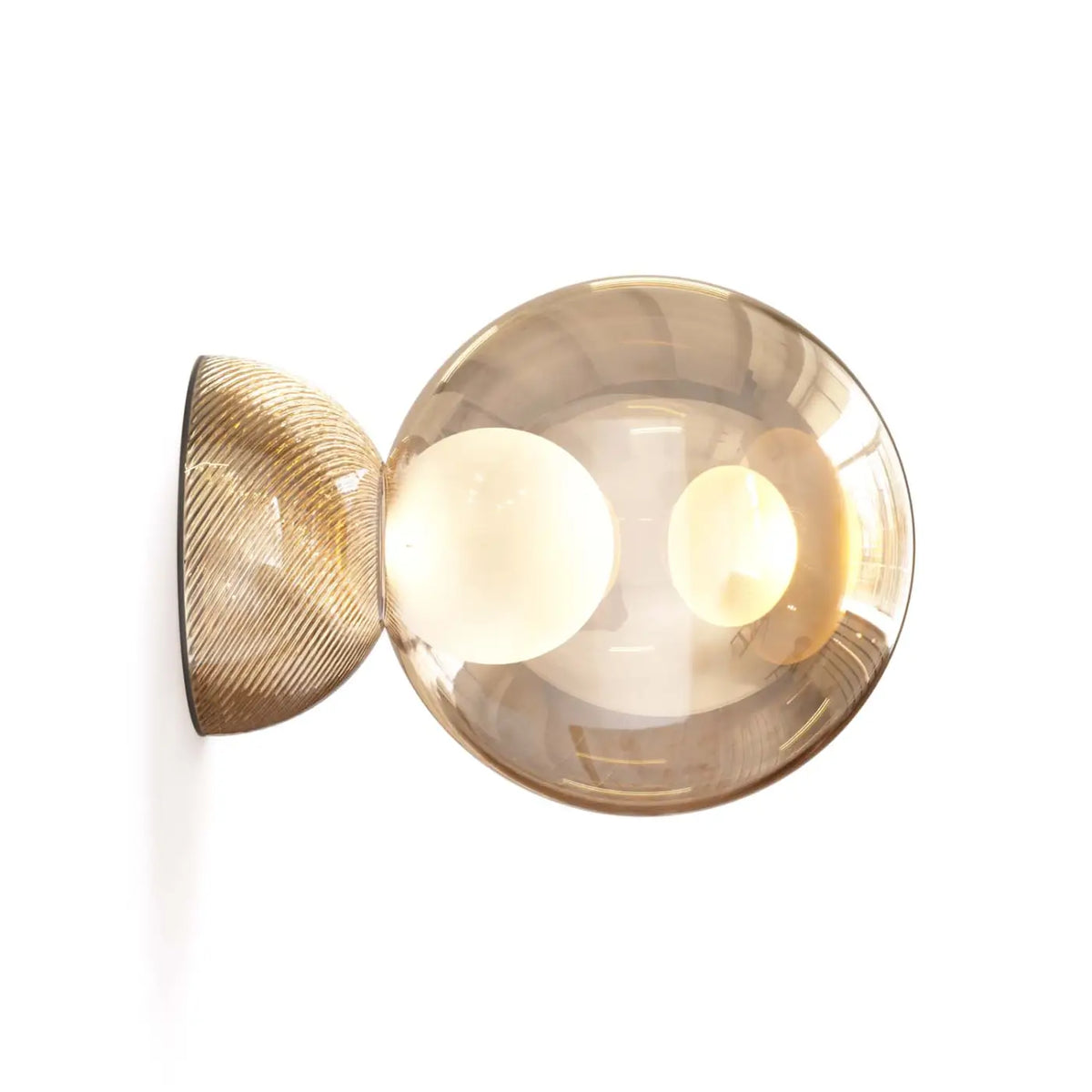 Applique globe en verre miroir à sphère cachée, G9 fournie, doré