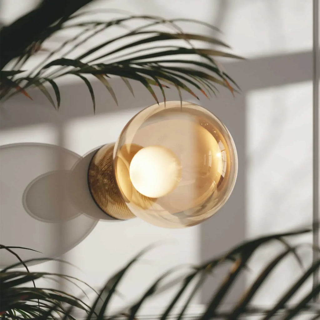 Applique globe en verre miroir à sphère cachée, G9 fournie