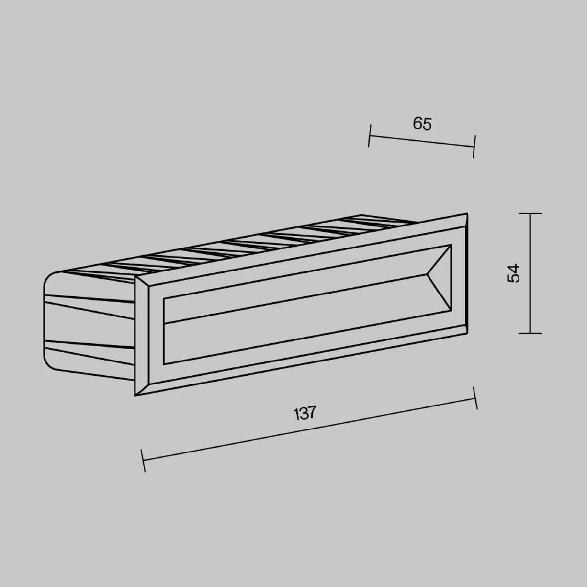Applique encastrable LED pour escalier en aluminium, IP65
