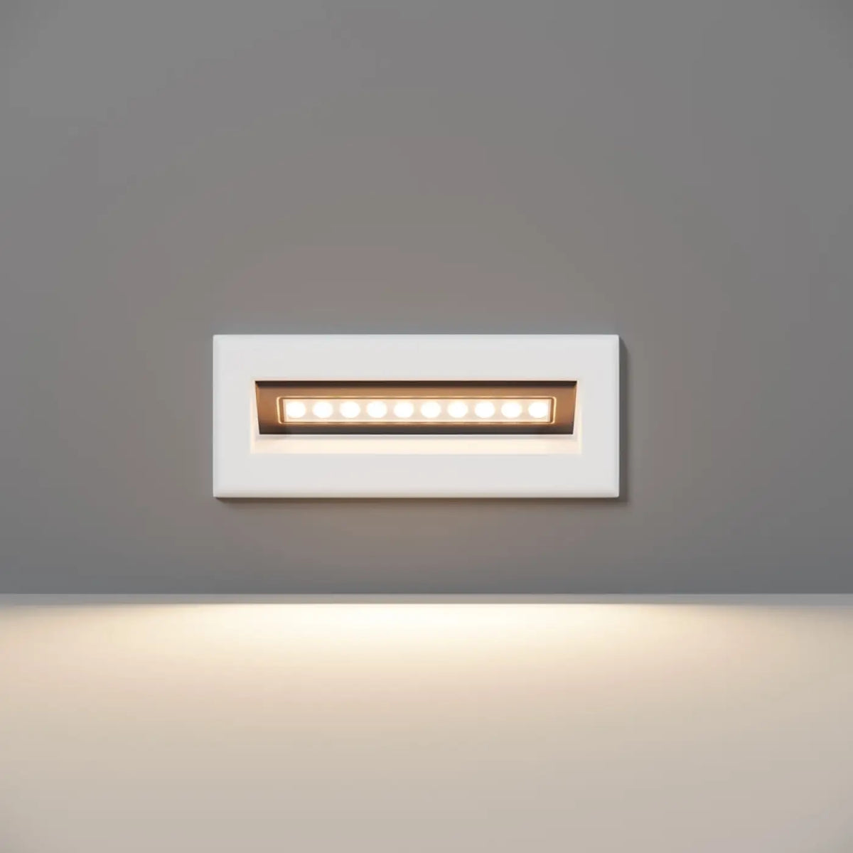 Applique encastrable LED pour escalier en aluminium, IP65, blanc