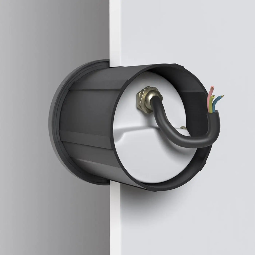 Applique encastrable LED ronde à visière pour escalier, IP54