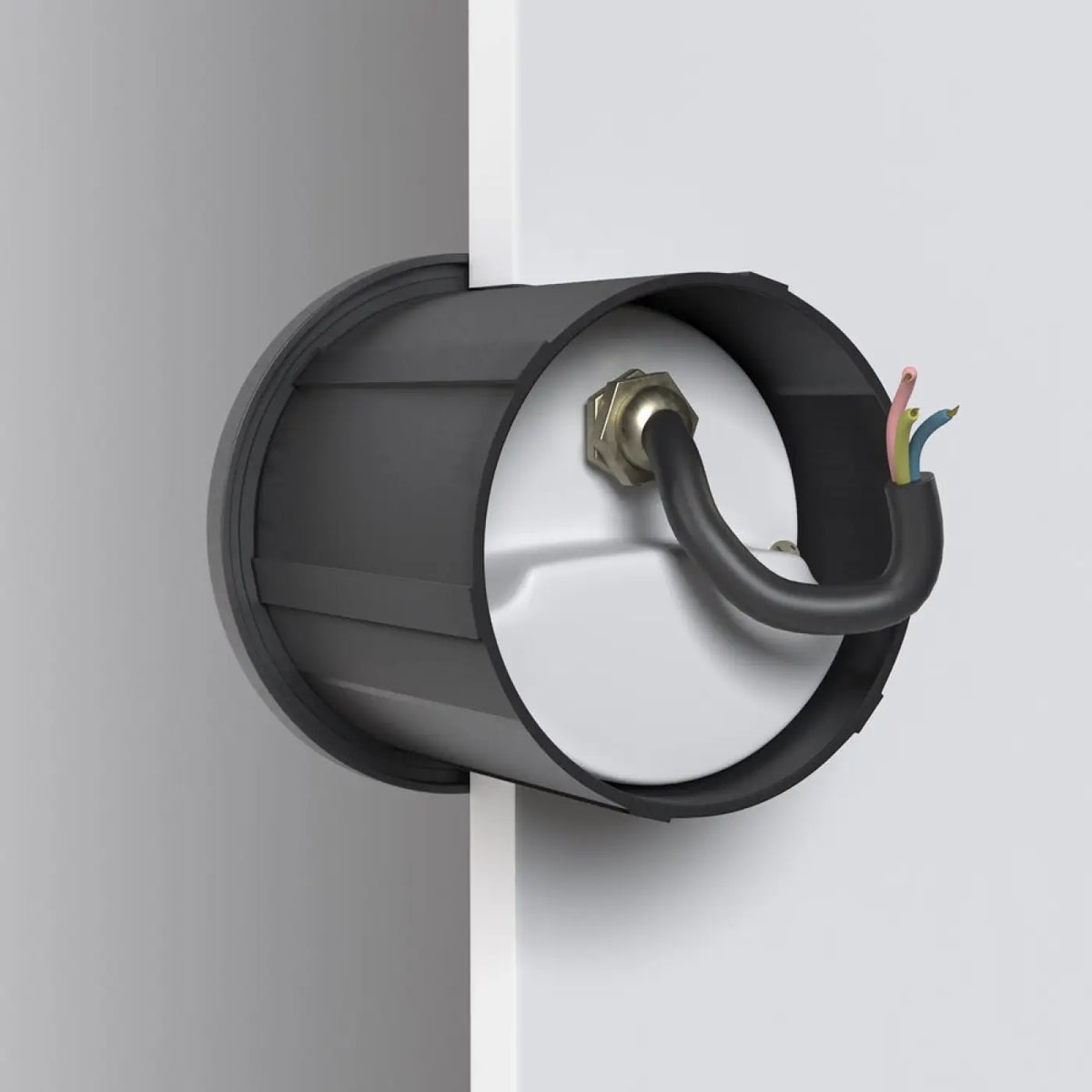 Applique encastrable LED ronde à visière pour escalier, IP54