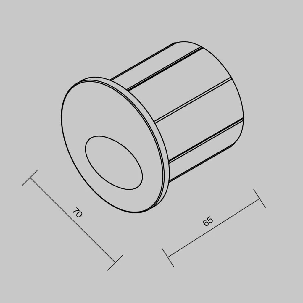Applique encastrable LED ronde à visière pour escalier, IP54