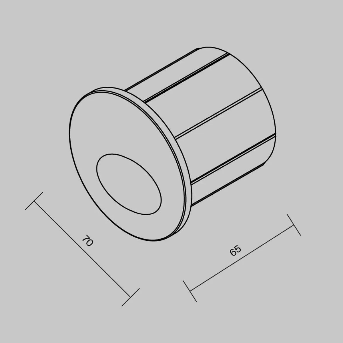 Applique encastrable LED ronde à visière pour escalier, IP54