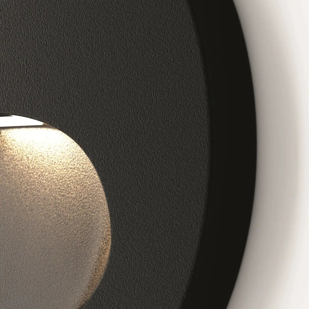 Applique encastrable LED ronde à visière pour escalier, IP54