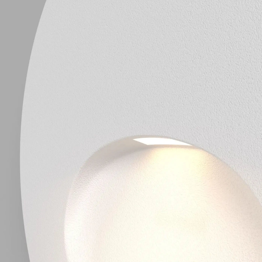 Applique encastrable LED ronde à visière pour escalier, IP54