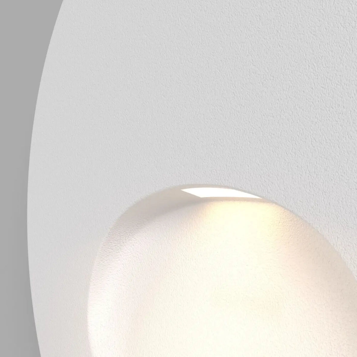 Applique encastrable LED ronde à visière pour escalier, IP54
