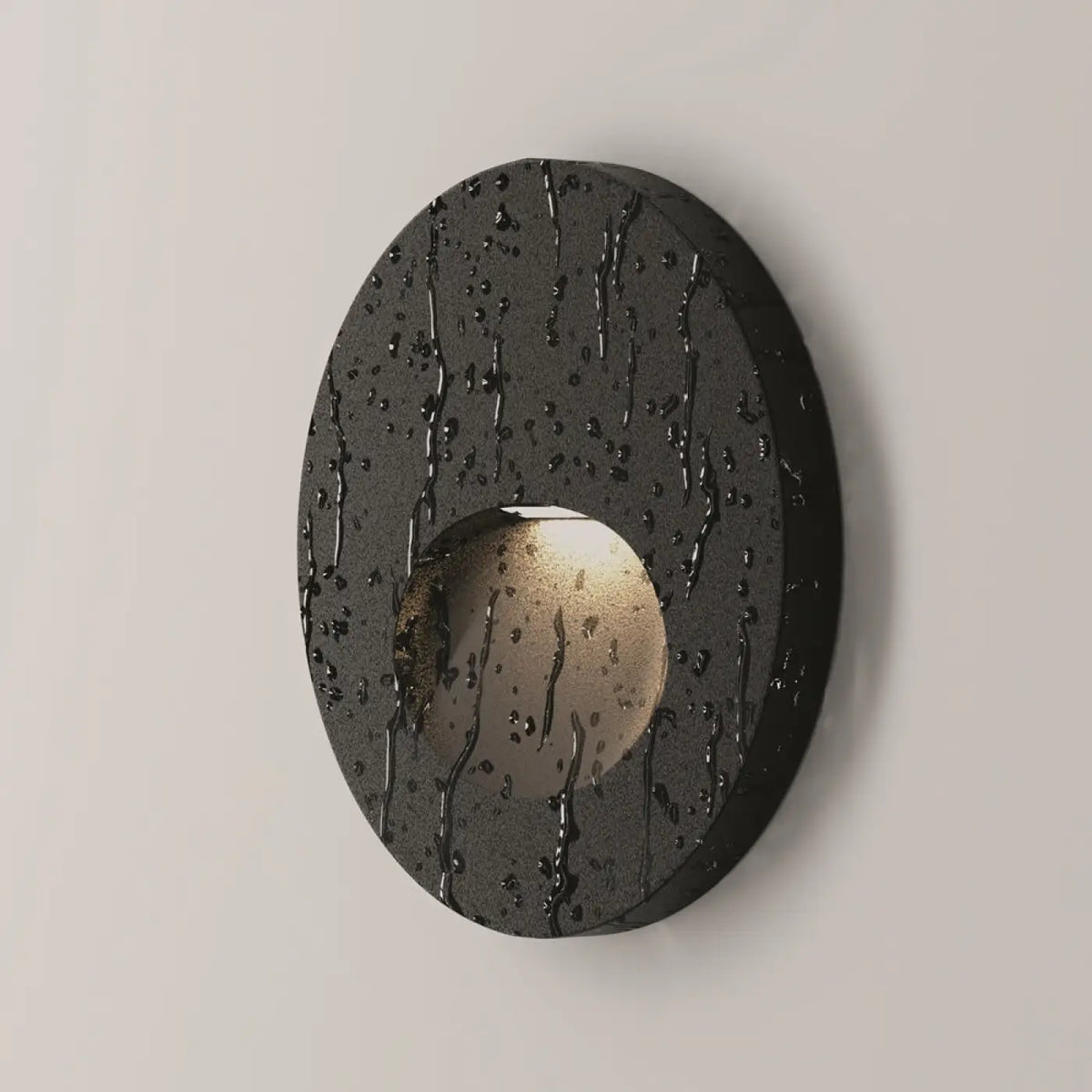 Applique encastrable LED ronde à visière pour escalier, IP54