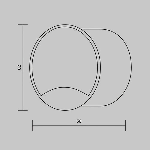 Applique encastrée LED extérieure ronde, IP65, noir ou blanc