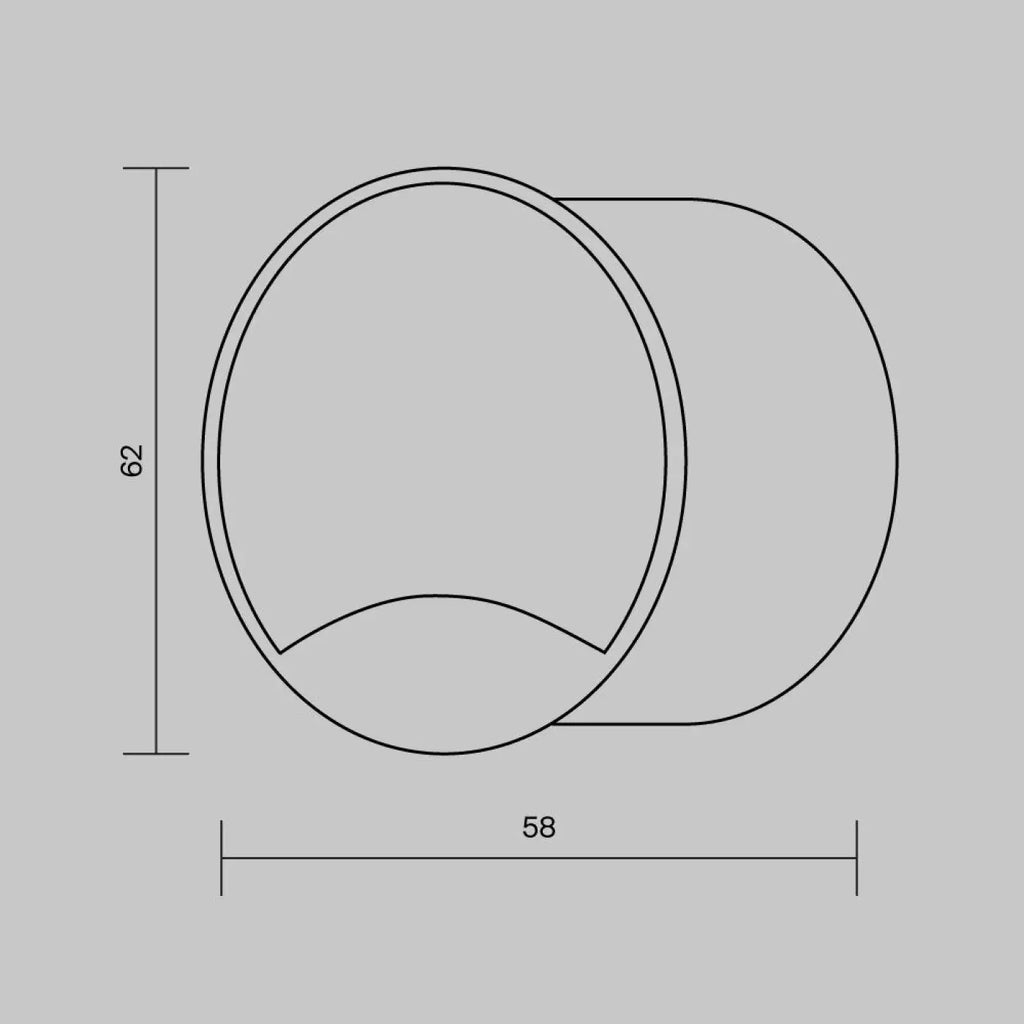 Applique encastrée LED extérieure ronde, IP65, noir ou blanc