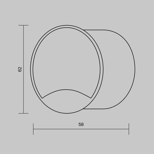 Applique encastrée LED extérieure ronde, IP65, noir ou blanc