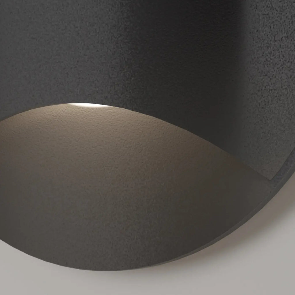 Applique encastrée LED extérieure ronde, IP65, noir ou blanc