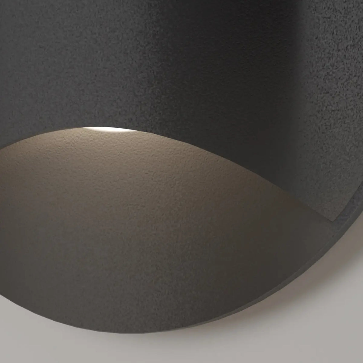 Applique encastrée LED extérieure ronde, IP65, noir ou blanc