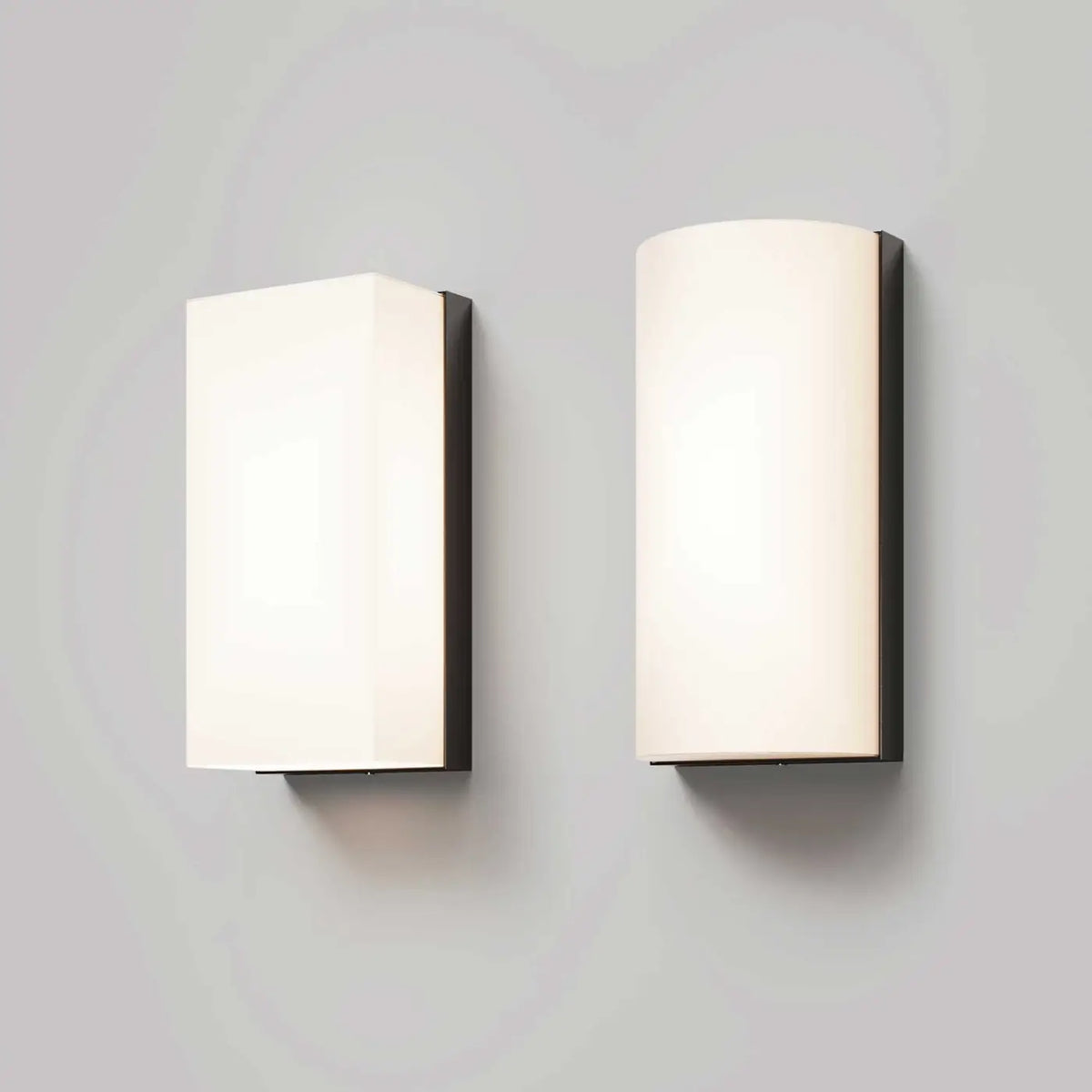 Applique extérieure LED en aluminium graphite, carrée ou ronde