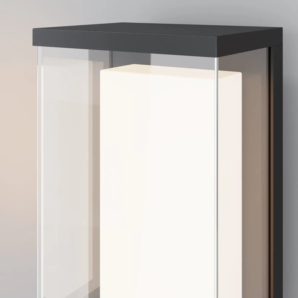 Applique extérieure LED en aluminium noir mat, IP65, 10 W