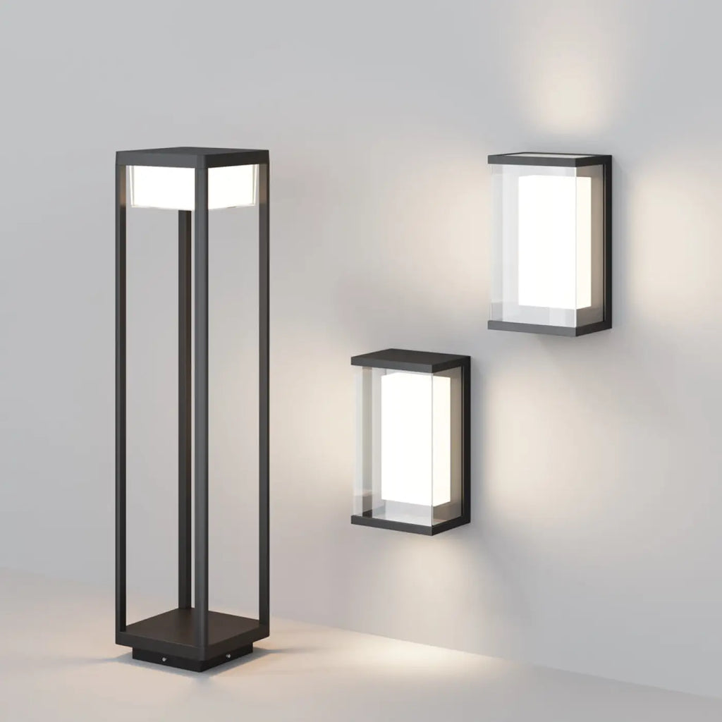 Applique extérieure LED en aluminium noir mat, IP65, 10 W
