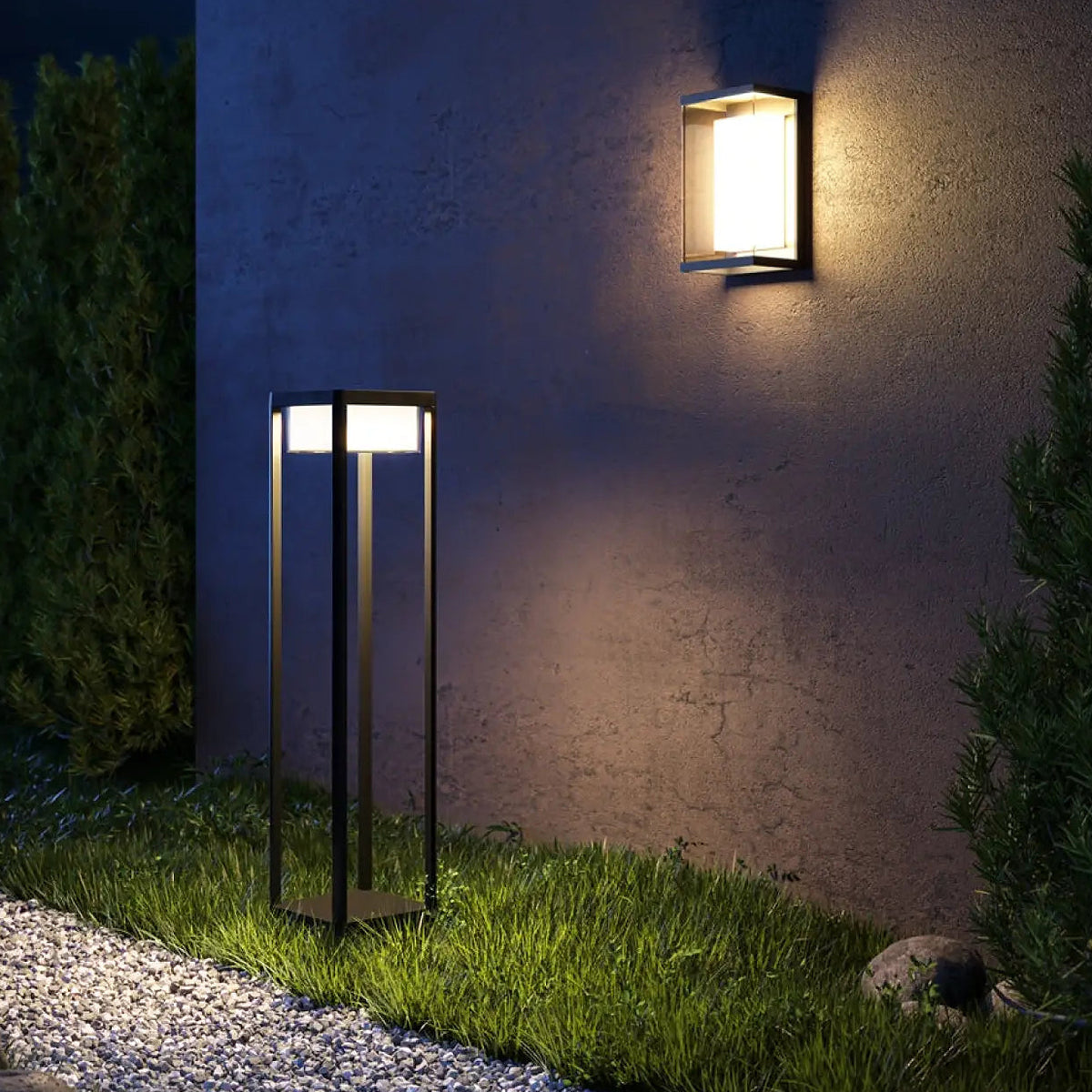 Applique extérieure LED en aluminium noir mat, IP65, 10 W