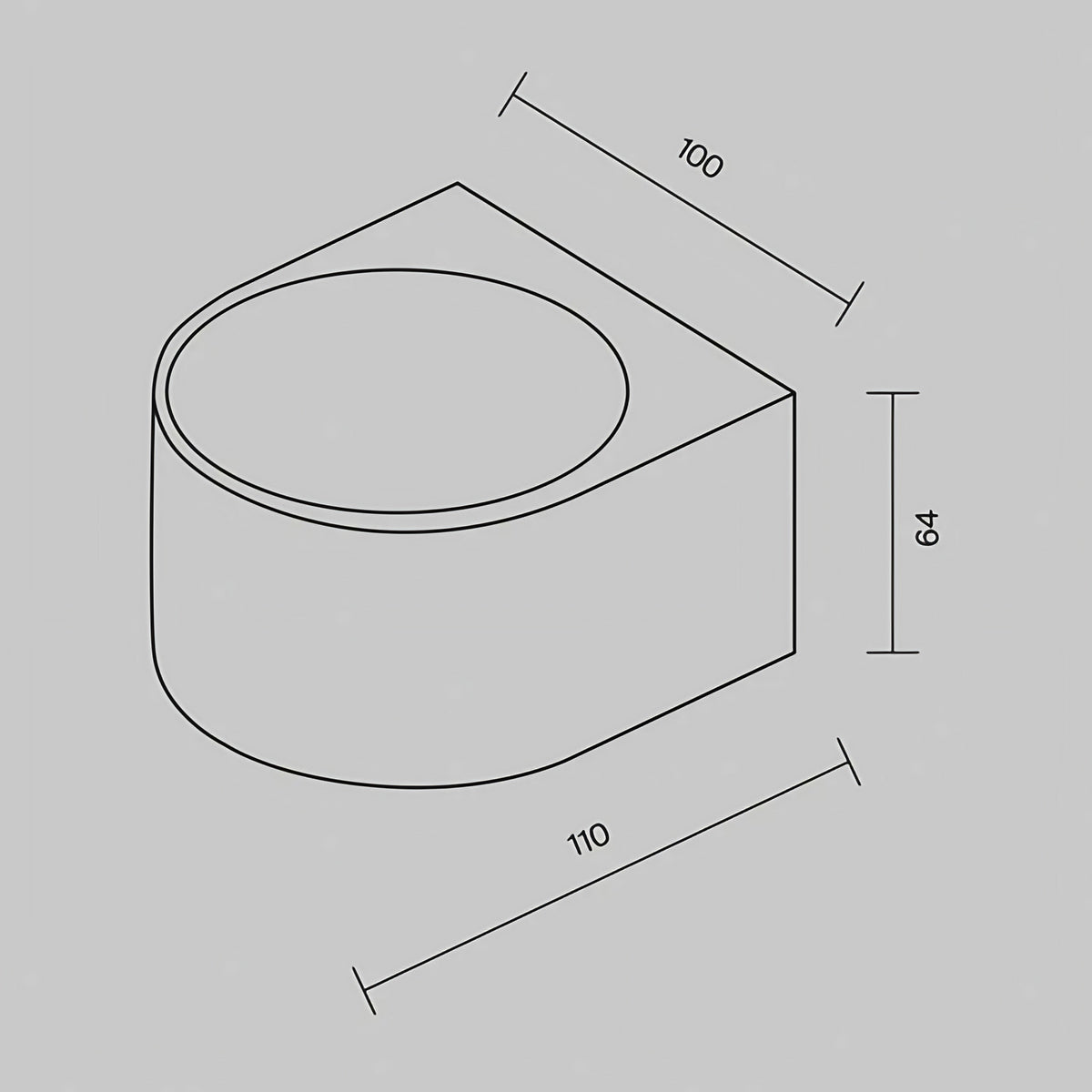 Applique extérieure LED double faisceau haut et bas, graphite