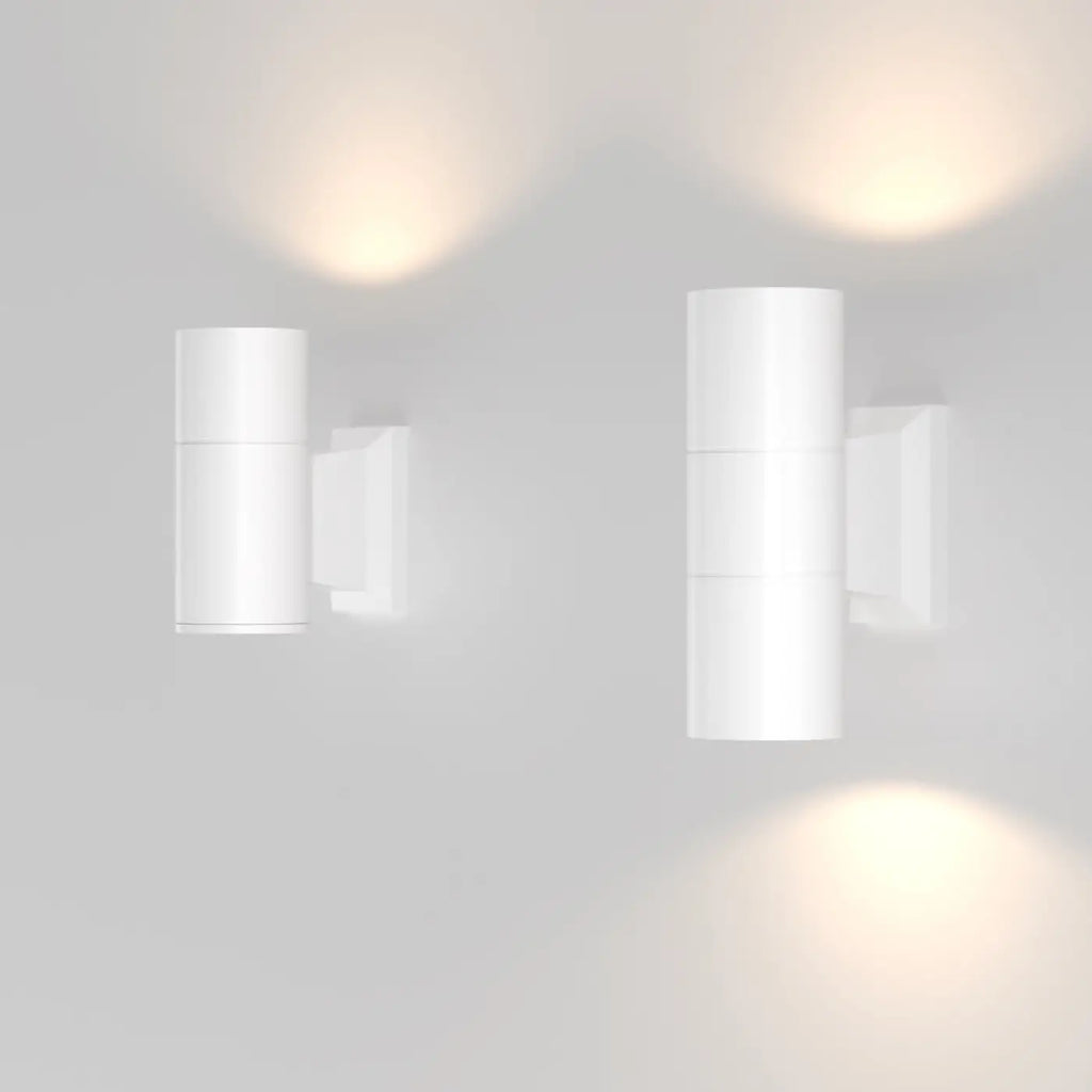 Applique extérieure cylindre en aluminium, simple ou double