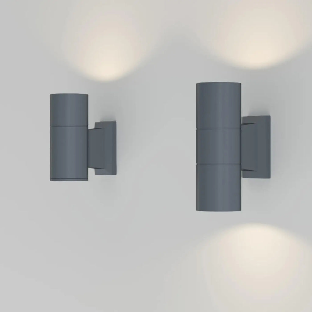 Applique extérieure cylindre en aluminium, simple ou double