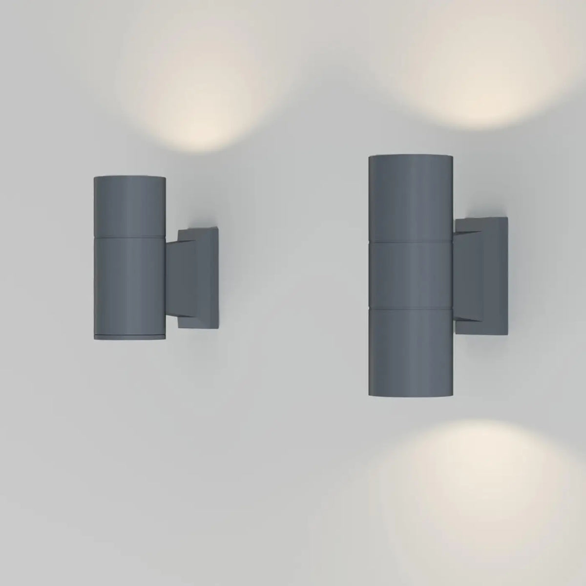 Applique extérieure cylindre en aluminium, simple ou double
