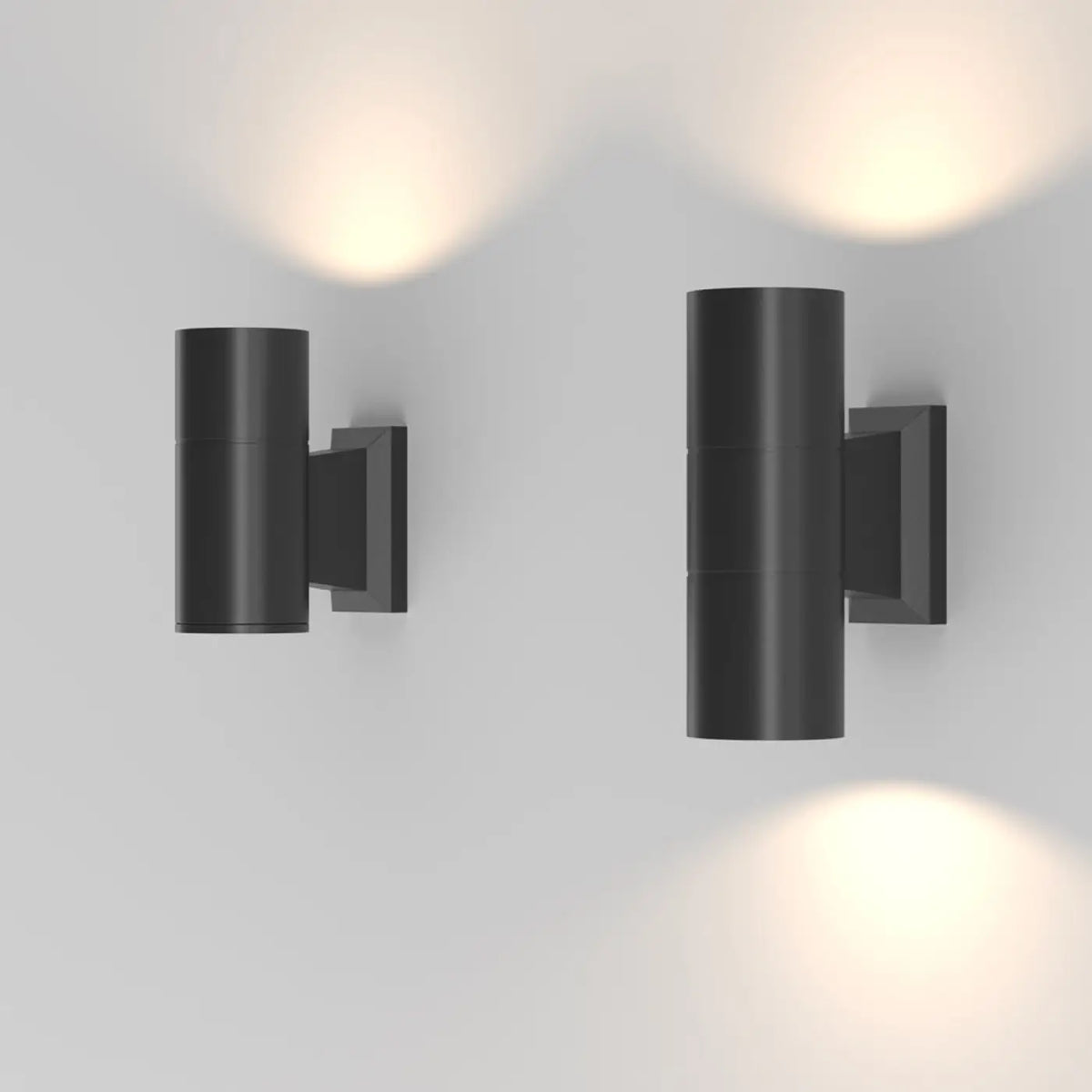 Applique extérieure cylindre en aluminium, simple ou double