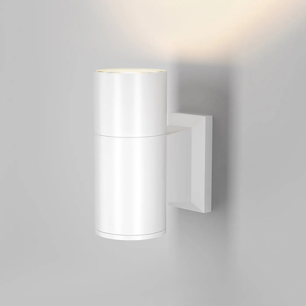 Applique extérieure cylindre en aluminium, simple ou double, blanc