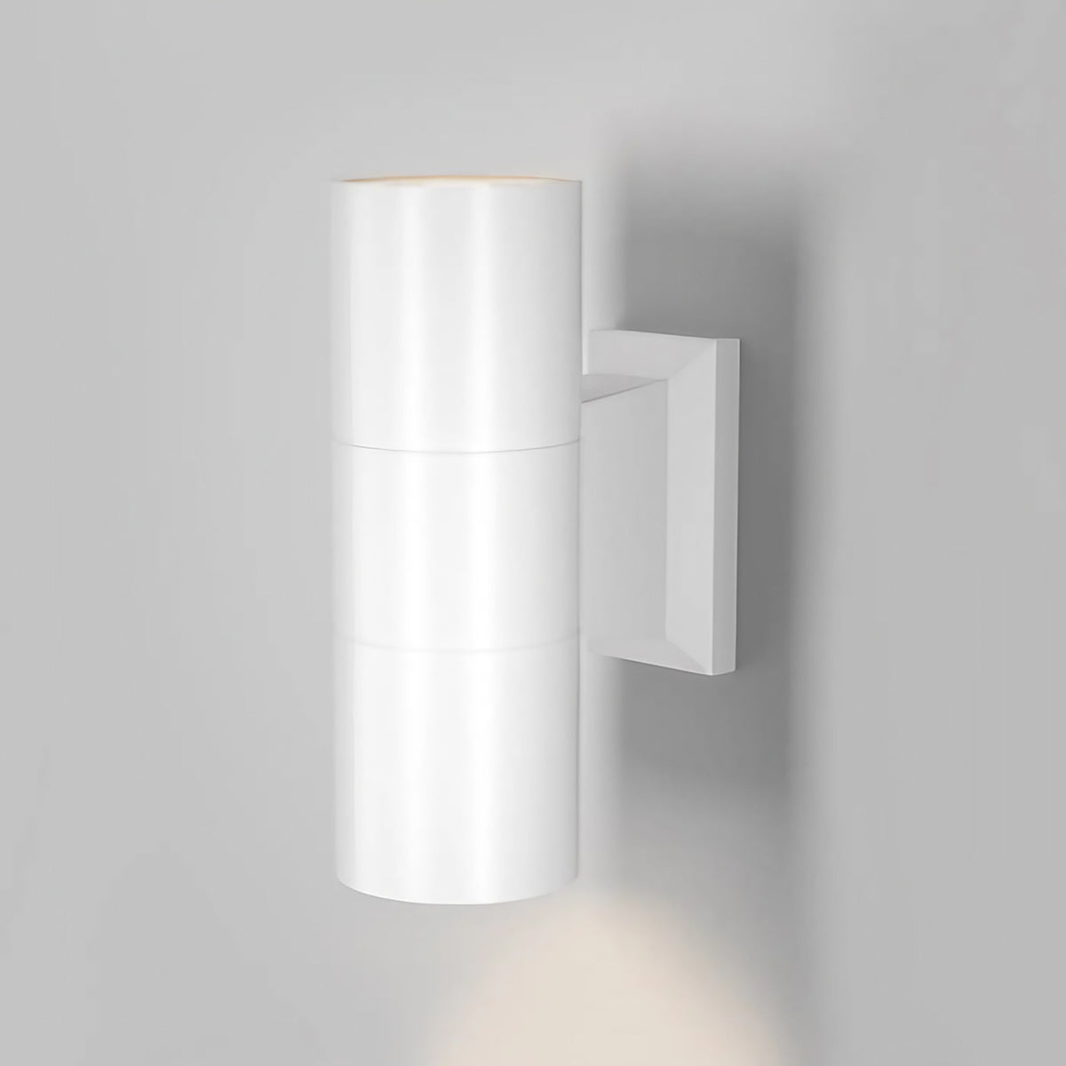 Applique extérieure cylindre en aluminium, simple ou double, blanc
