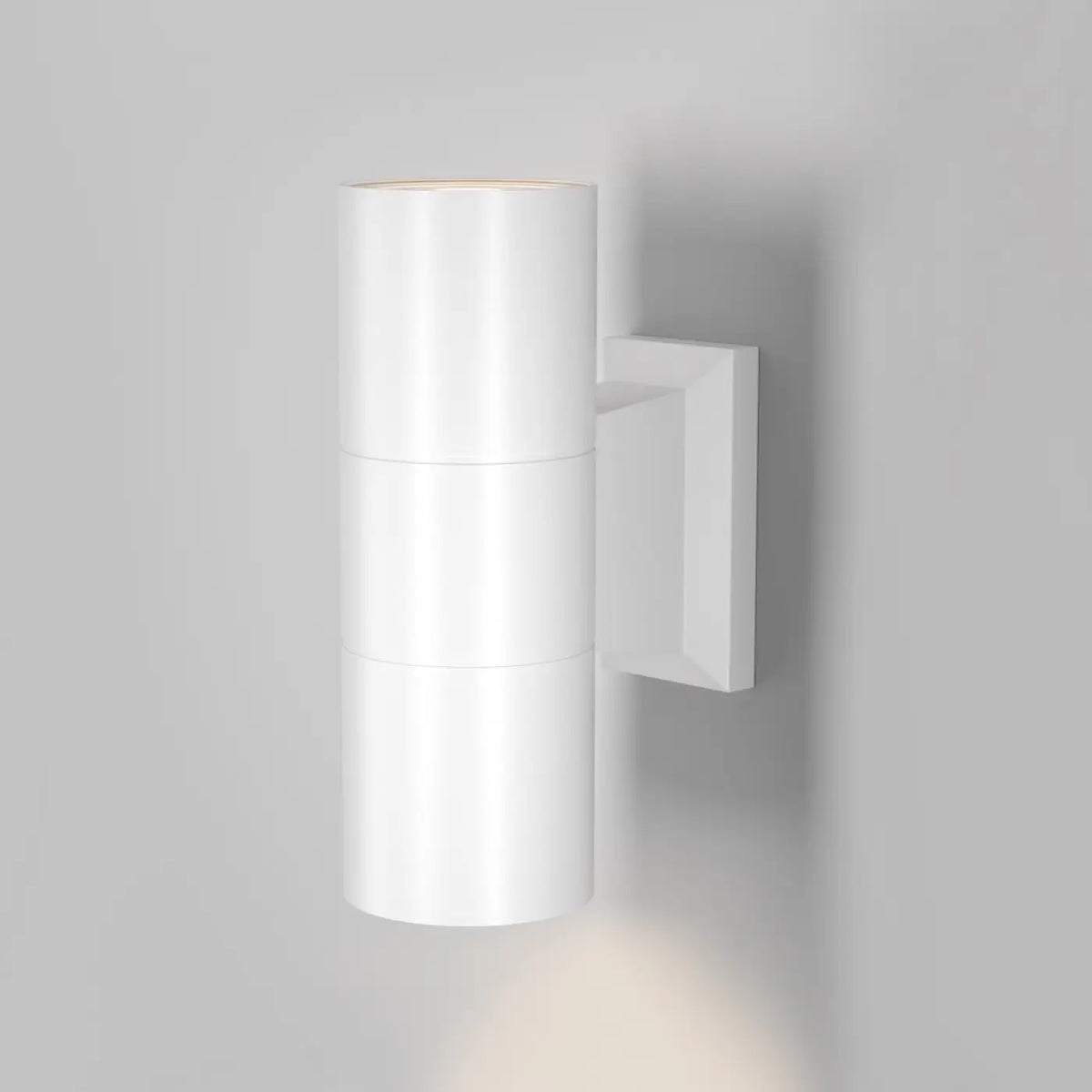 Applique extérieure cylindre en aluminium, simple ou double, blanc