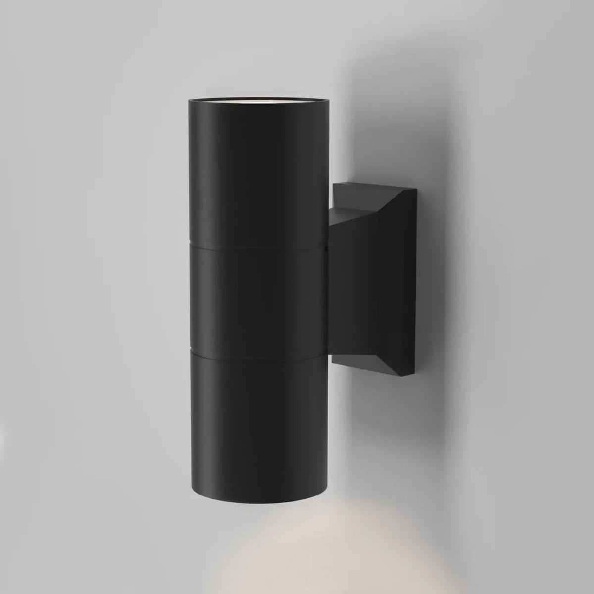 Applique extérieure cylindre en aluminium, simple ou double, noir