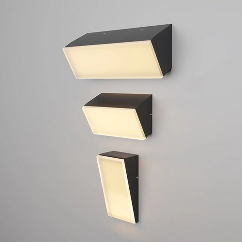 Applique extérieure LED rectangulaire en aluminium, trois tailles